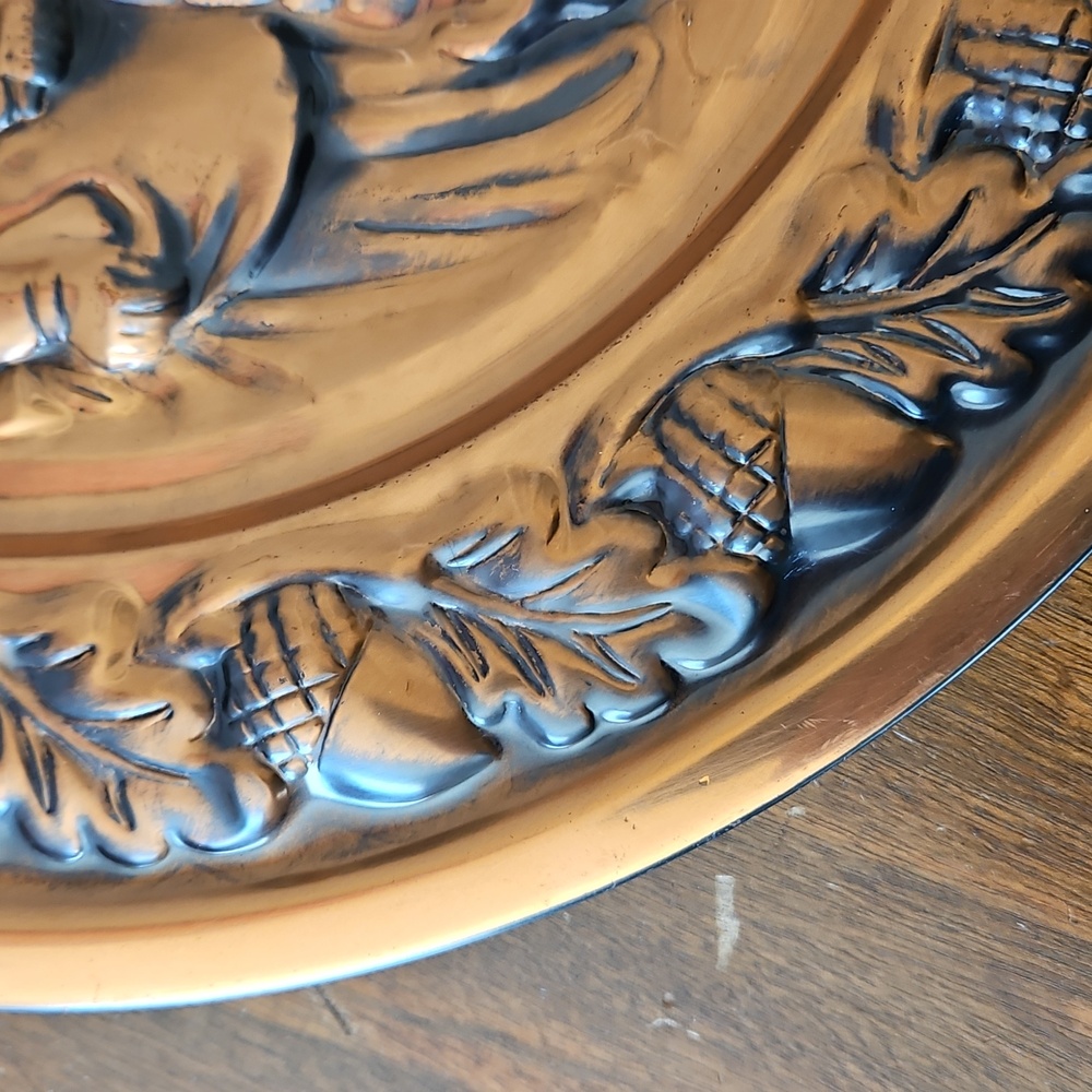 Vintage MCM Coppercraft Guild Family At The Well Wall Decor USA - Picture 6 of 8